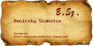 Beniczky Szabolcs névjegykártya